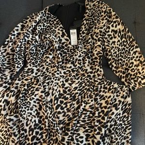 BCBG leopard jumpsuit